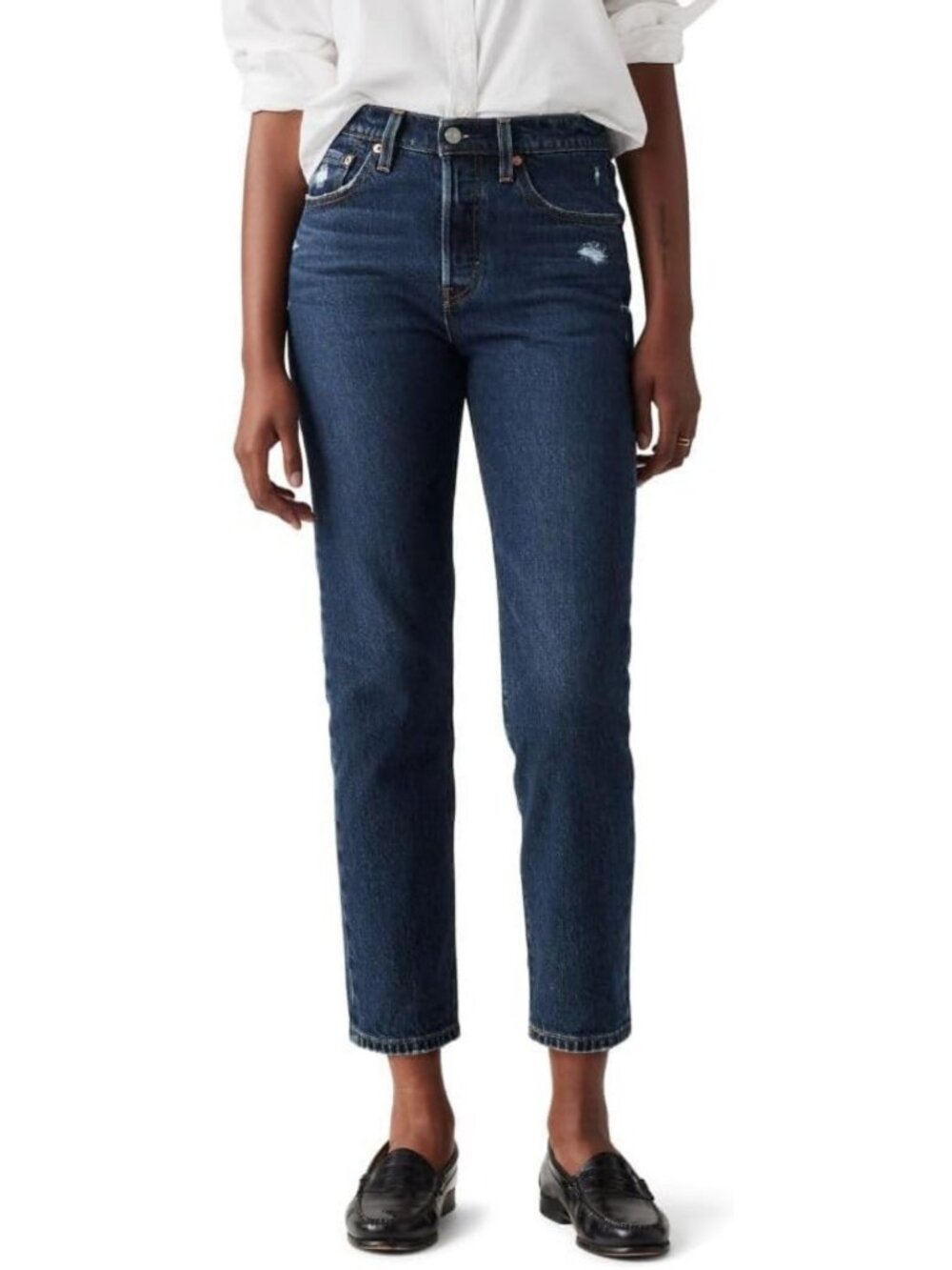 Stylish Women's High-Waisted Crop Jeans - Classic Fit, Versatile Denim, Size